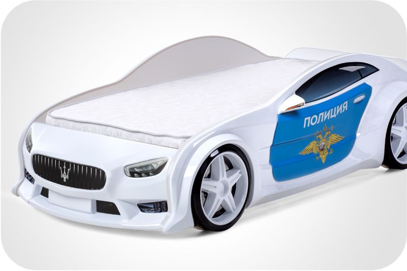 Кровать машина объемная (3d) EVO "МАЗЕРАТИ" полиция