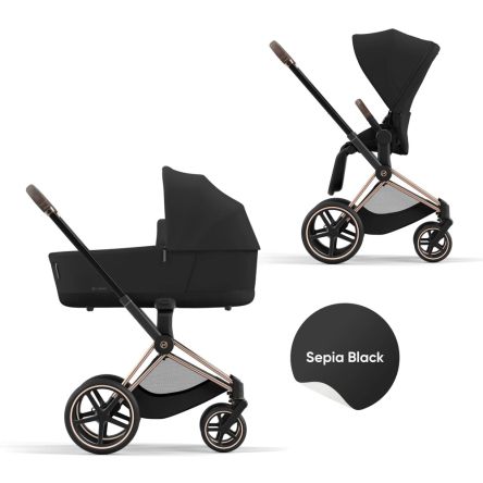 Cybex Priam IV коляска 2 в 1 Deep Black рама gold
