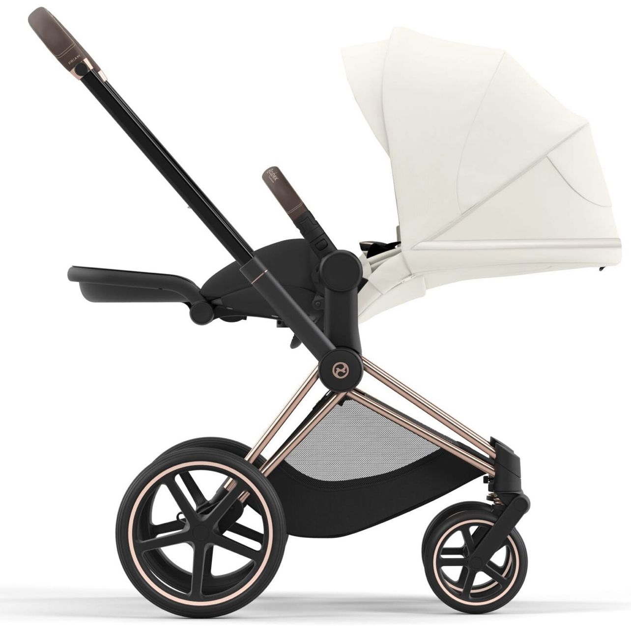 Cybex Priam IV коляска 2 в 1 white рама gold