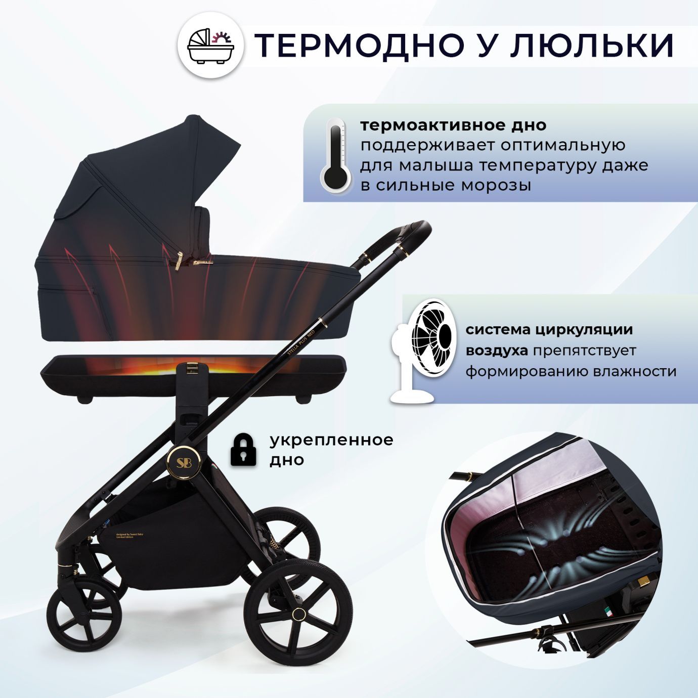 Коляска Sweet Baby Stella Plus Neo Dark Grey