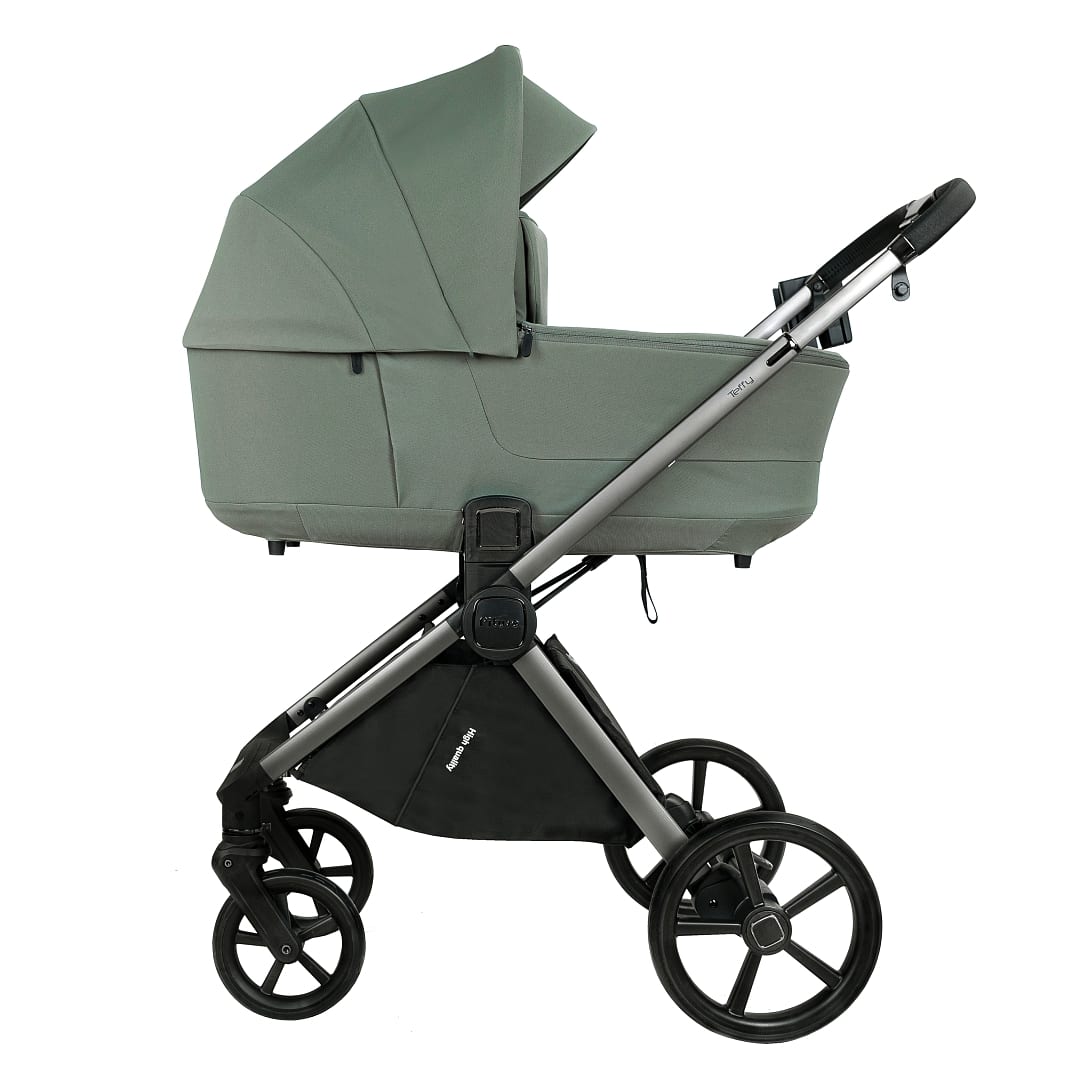 Коляска 2 в1 Teffy короб+прогулка Sage Green/Graphite