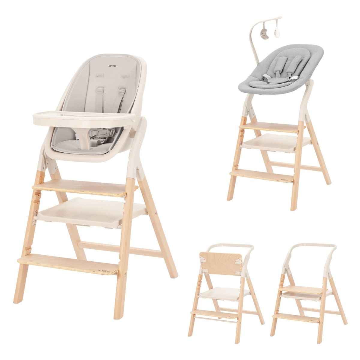 Стульчик для кормления Carrello Ergo, Linen Beige (Бежевый)