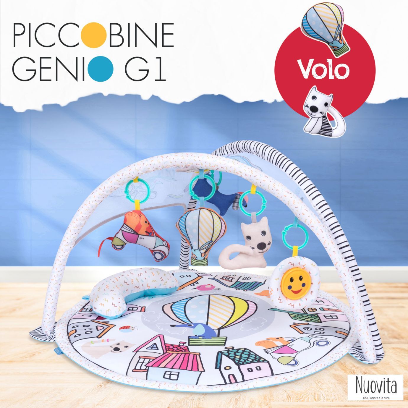 Развивающий коврик NUOVITA PICCOBINE GENIO G1,полет