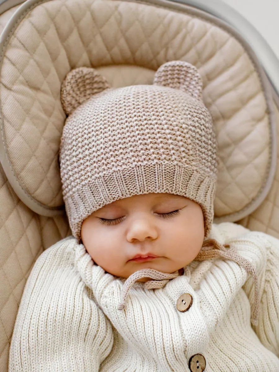 Шапка детская вязаная Pure Love Teddy, демисезонная, бежевый