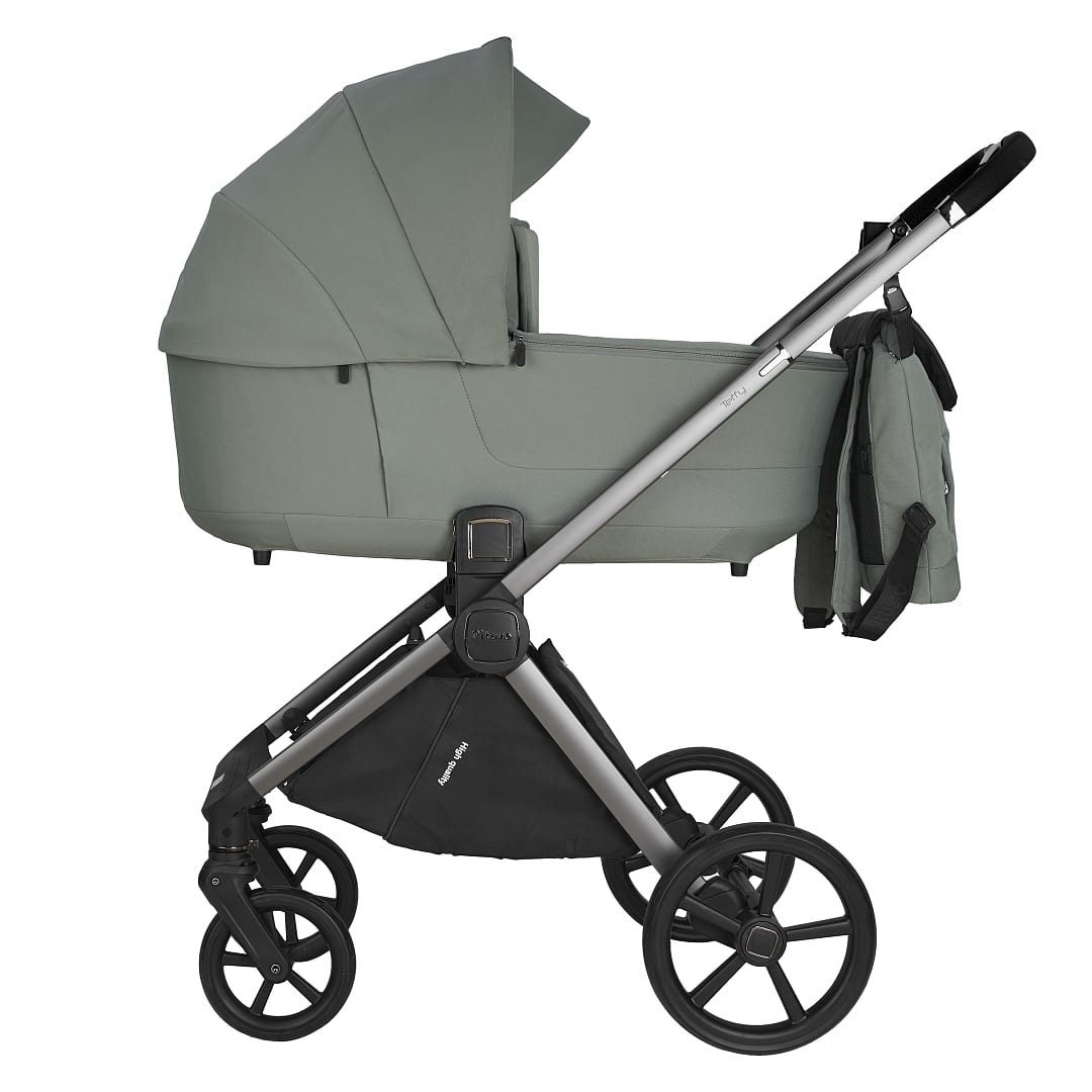 Коляска 2 в1 Teffy короб+прогулка Sage Green/Graphite