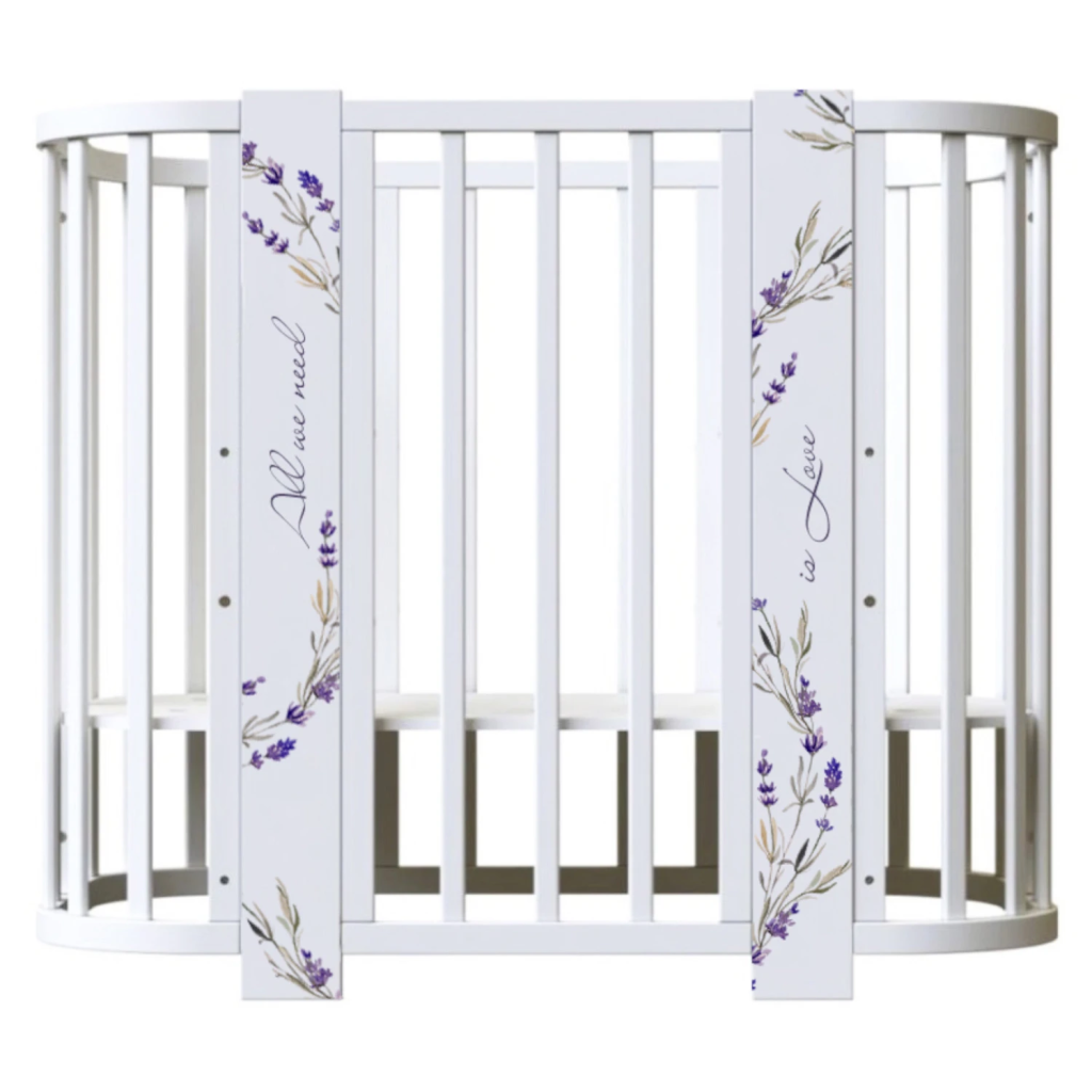 Кровать детская Indigo Baby Line 5 в 1 с поперечным маятником лаванда