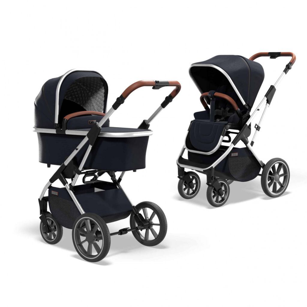 Коляска детская Moon Style 2 в 1 Navy 2022