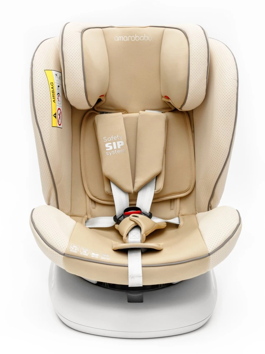 Автокресло детское CHAMPION, Isofix класс D, группа 0+/1/2/3 бежевое