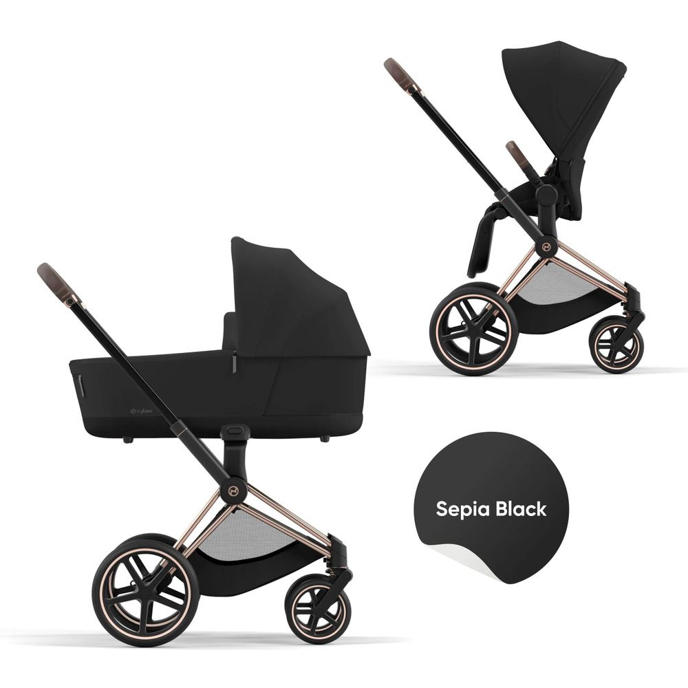 Cybex Priam IV коляска 2 в 1 Deep Black рама gold