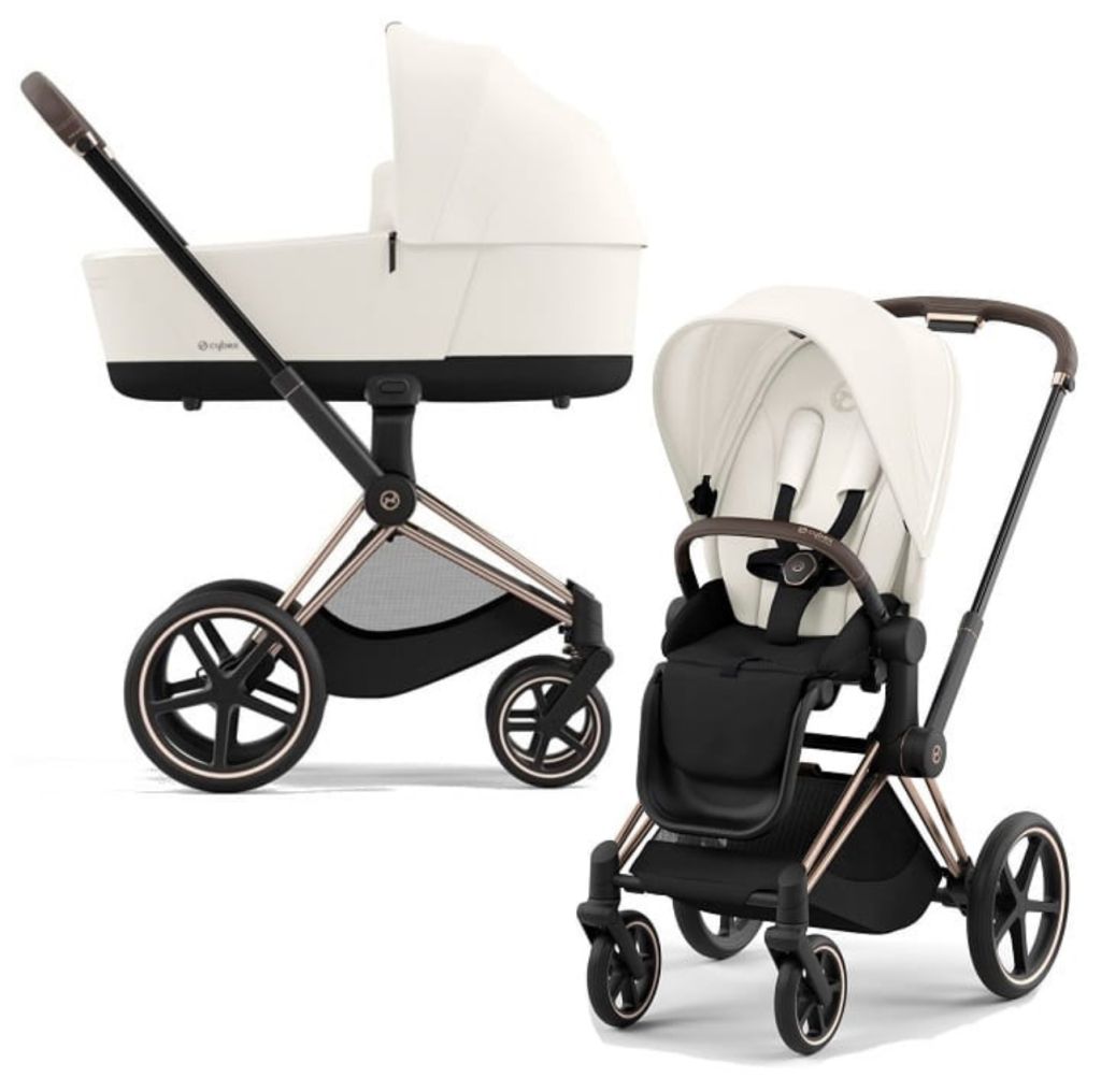 Cybex Priam IV коляска 2 в 1 white рама gold
