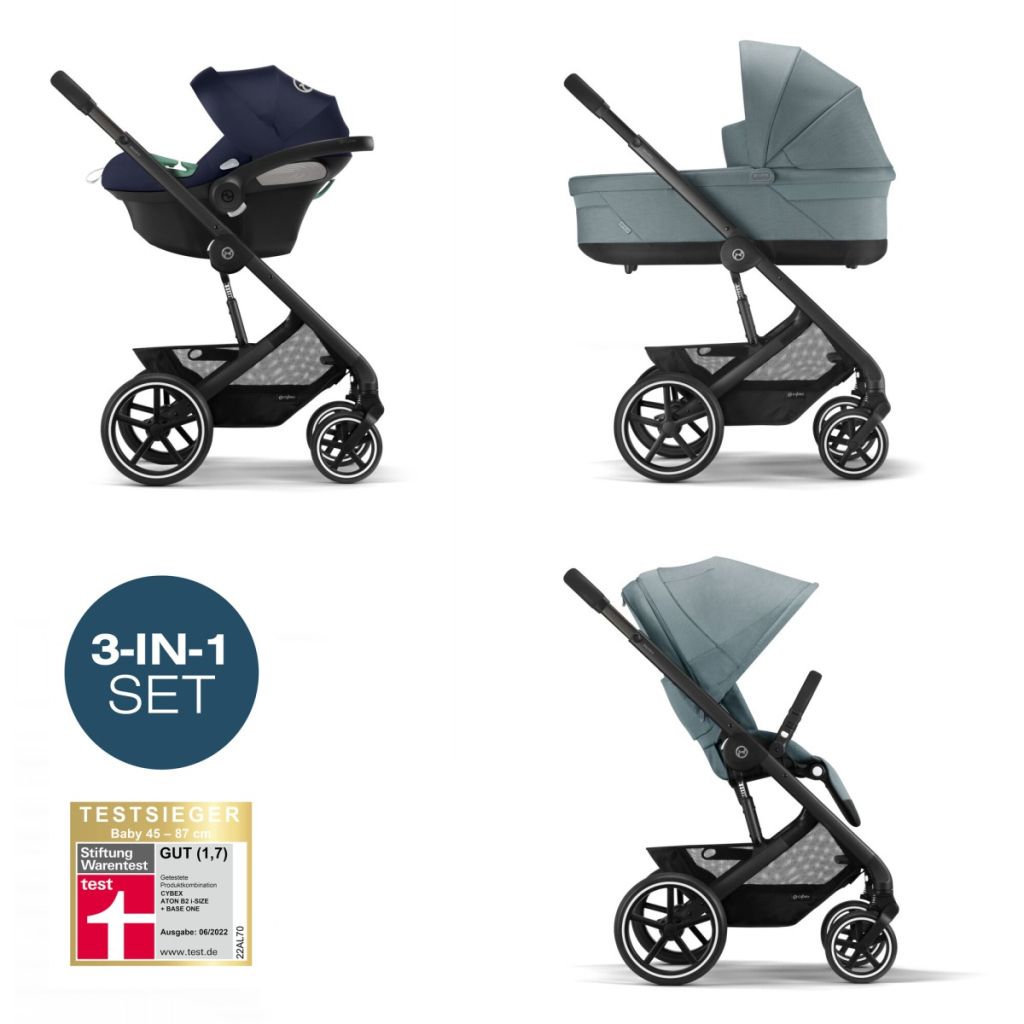 Коляска 3 в 1 Cybex Balios S Lux New 2023 шасси Black