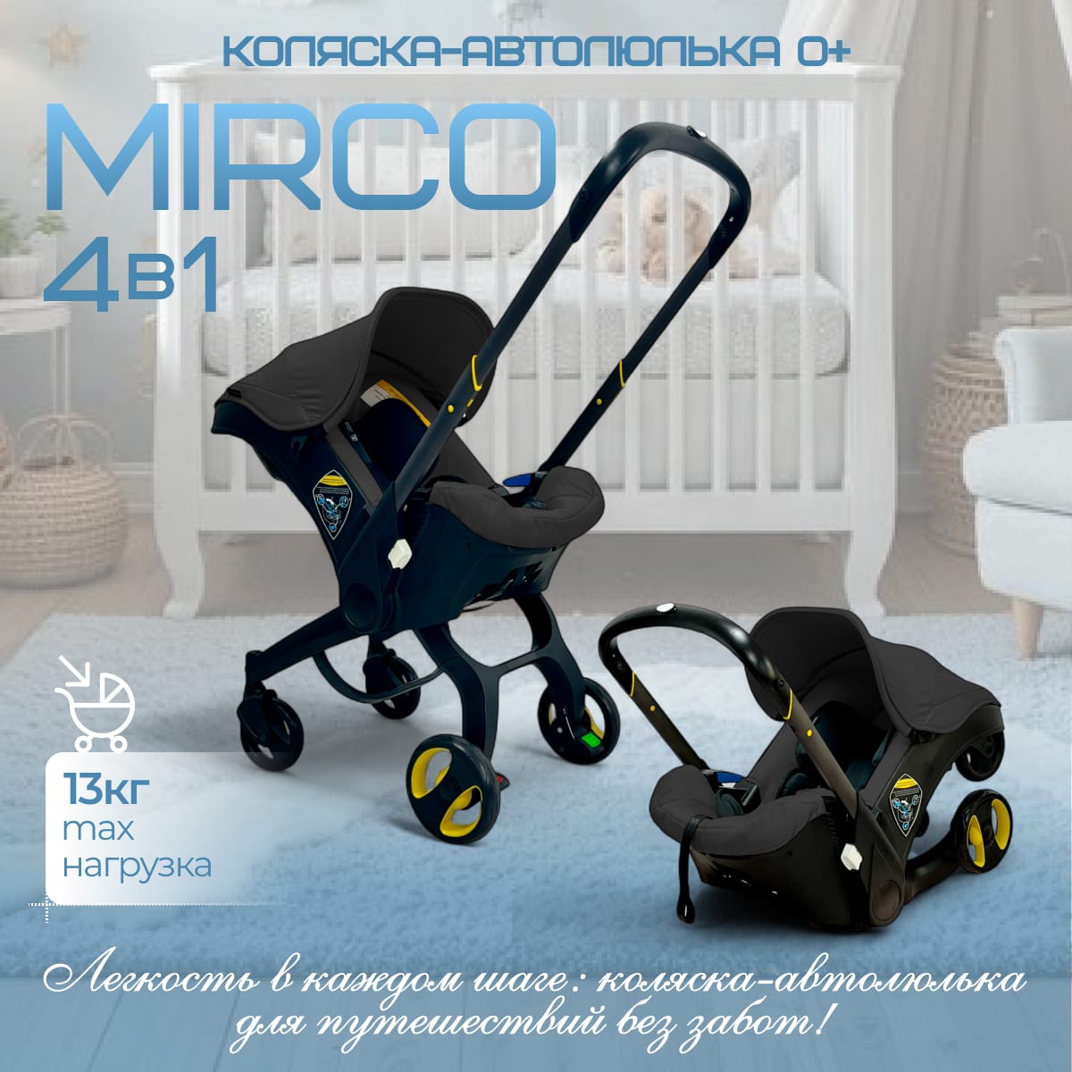 Коляска-автокресло BubaGO Mirco 4в1