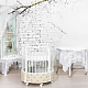 Круглая кроватка EVA «VIP», декор бархат