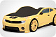 Кровать машина объемная (3d) EVO "Camaro" желтый
