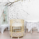 Круглая кроватка EVA «VIP», декор бархат
