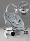 Качели электронные детские Smart swing, серый