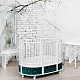 Круглая кроватка EVA «VIP», декор бархат