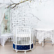 Круглая кроватка EVA «VIP», декор бархат