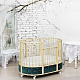 Круглая кроватка EVA «VIP», декор бархат