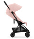 Cybex Coya Matt Black Peach Pink с дождевиком