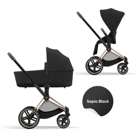 Cybex Priam IV коляска 2 в 1 Deep Black рама gold